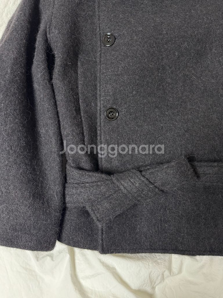 르메르 숏 알파카 배스로브 코트 블랙 32 새상품--5