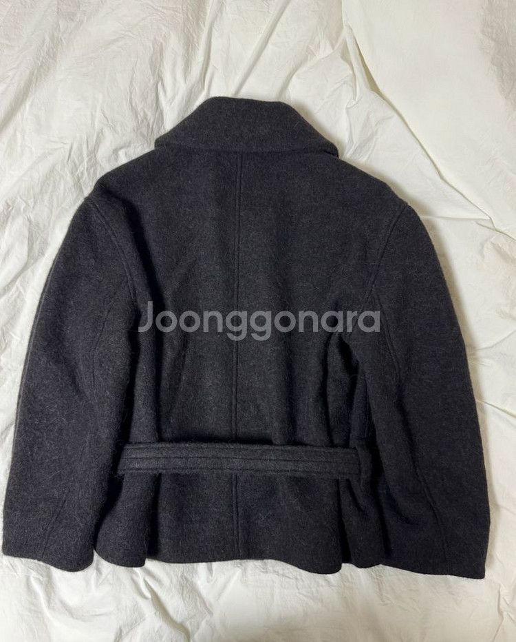 르메르 숏 알파카 배스로브 코트 블랙 32 새상품--11