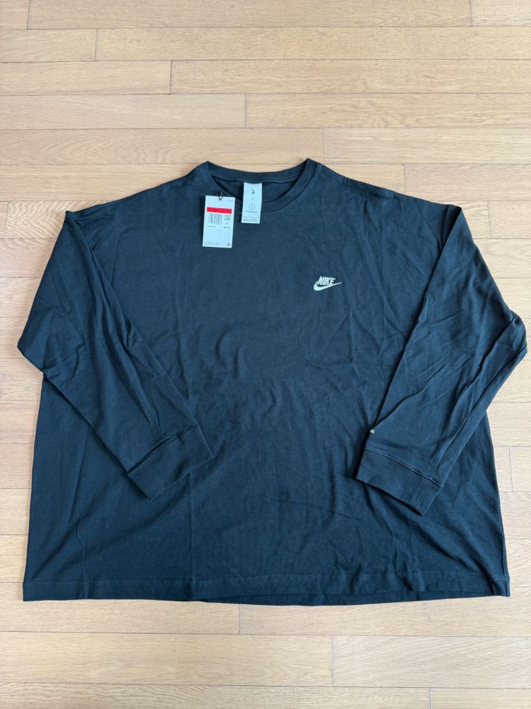 [L] 나이키 피스마이너스원 피마원 롱슬리브 긴팔 티셔츠 블랙 지디 (dr0097-010) 이미지