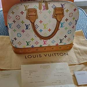 루이비통 무라카미 멀티화이트 알마BB (인보이스, 영수증 포함 풀박스) 이미지