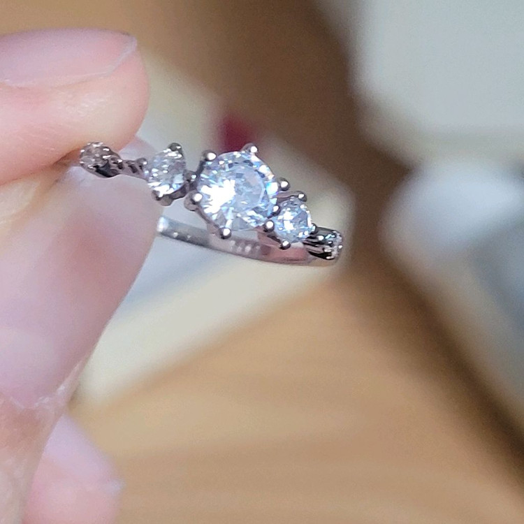 925 은반지 14호 실버 지르콘 큐빅 반지 이미지