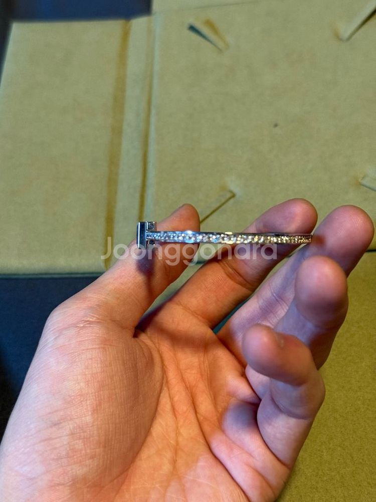 18k 천연다이아 팔찌--2