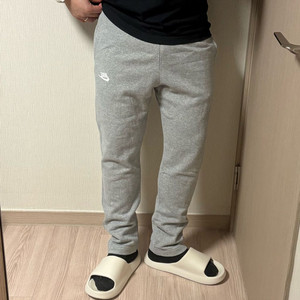 정품 나이키 퓨추라 기모 스웻팬츠 그레이 트레이닝 바지