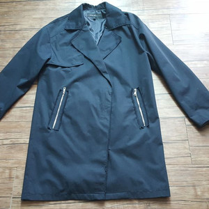 여성 55 66 트렌치코트 점퍼 블랙 다크블루 리스트