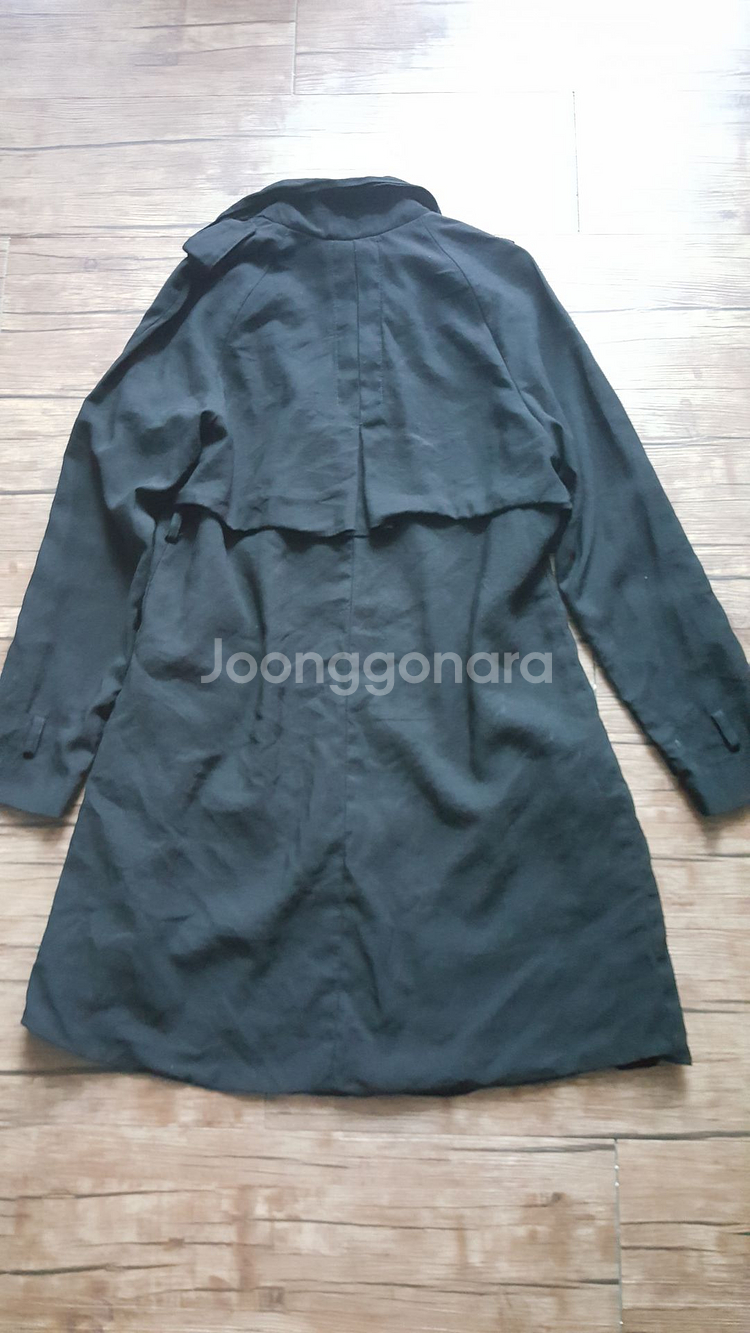 여성 55 66 트렌치코트 점퍼 블랙 다크블루 리스트--4