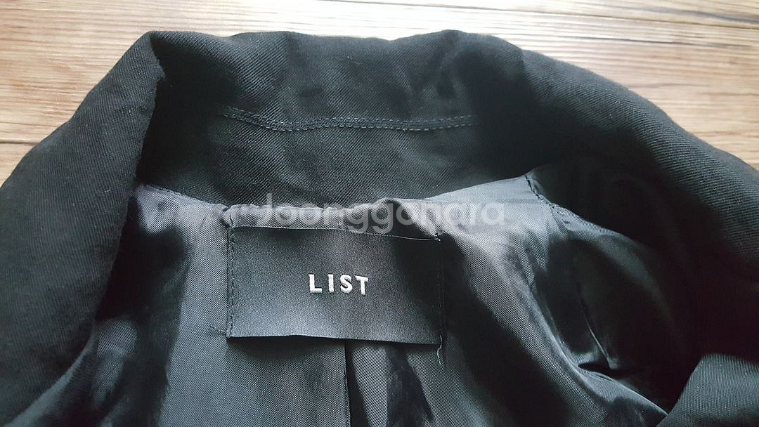 여성 55 66 트렌치코트 점퍼 블랙 다크블루 리스트--5