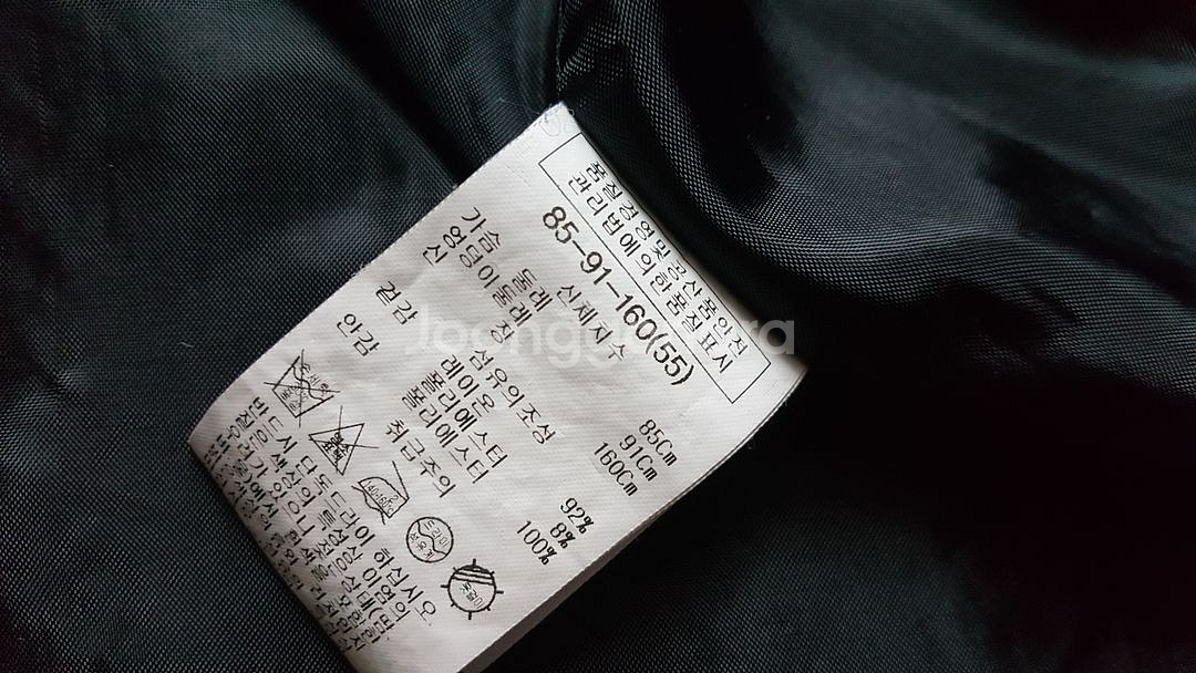 여성 55 66 트렌치코트 점퍼 블랙 다크블루 리스트--6