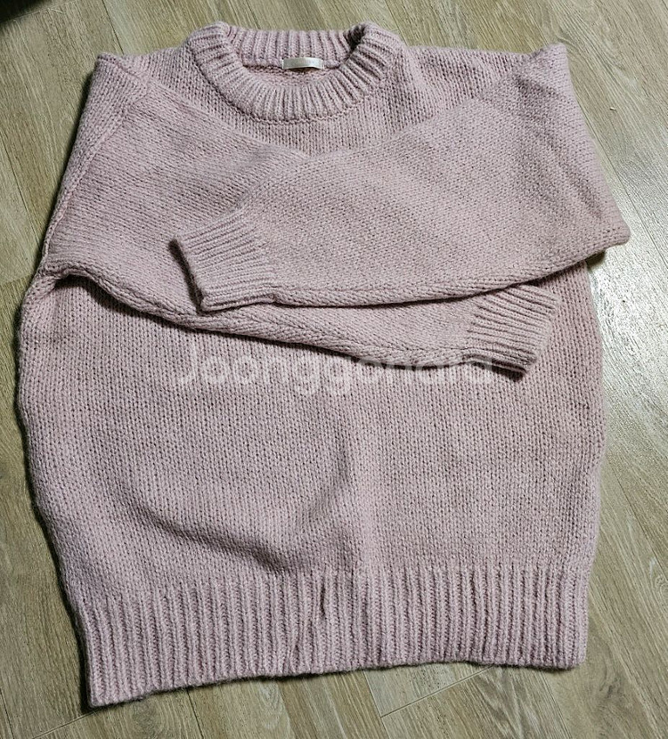 여성 핑크 니트 스웨터 티셔츠--2