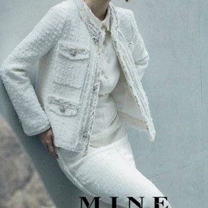 한섬 마인 MINE 트위드 자켓