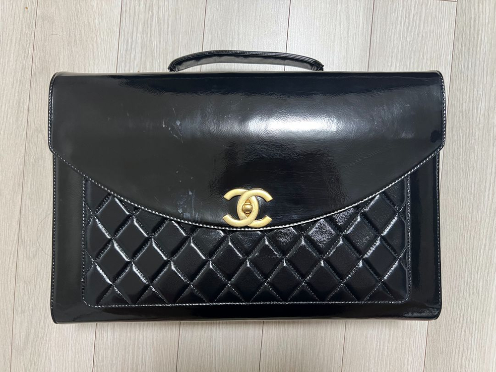 샤넬 브리프케이스 램스킨 서류가방--4