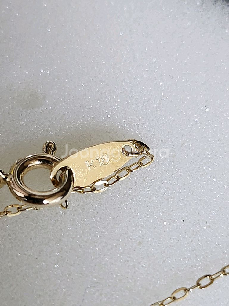 18k 옐로골드 하트 목걸이--3