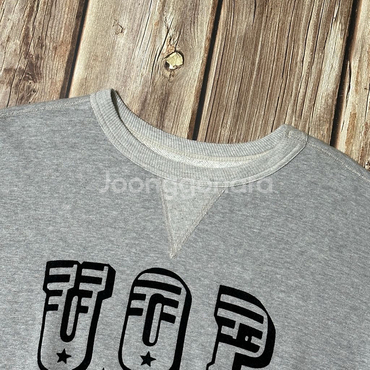 더블웍스 by 웨어하우스 펠트 프린팅 스웻셔츠 그레이 색상 L 사이즈--3