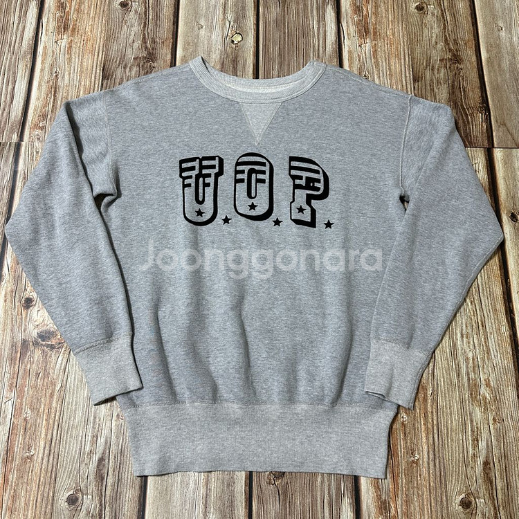 더블웍스 by 웨어하우스 펠트 프린팅 스웻셔츠 그레이 색상 L 사이즈--10