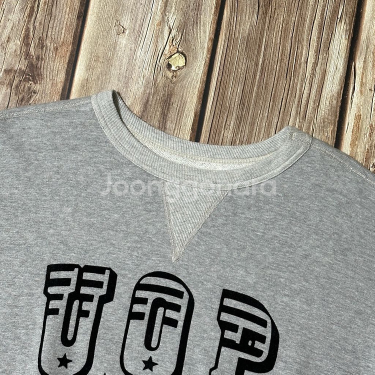 더블웍스 by 웨어하우스 펠트 프린팅 스웻셔츠 그레이 색상 L 사이즈--12