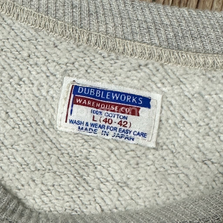더블웍스 by 웨어하우스 펠트 프린팅 스웻셔츠 그레이 색상 L 사이즈--13