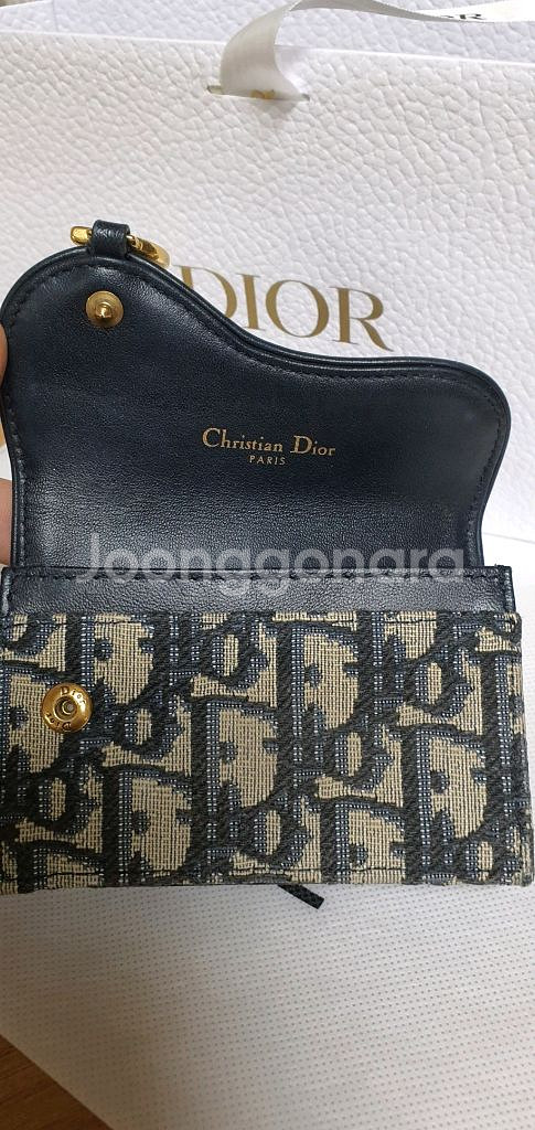 디올 오블리크 카드지갑 반지갑 정품S급(감정서O)구찌프라다루이비통고야드샤넬셀린느보테가생로랑--7