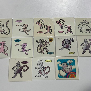 일본판 포켓몬 띠부띠부씰 뮤,뮤츠 이미지