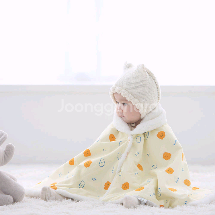 도도야 10mm 케이프 아기 겨울 극세사 보온 망토 모달 스카프빕세트--2