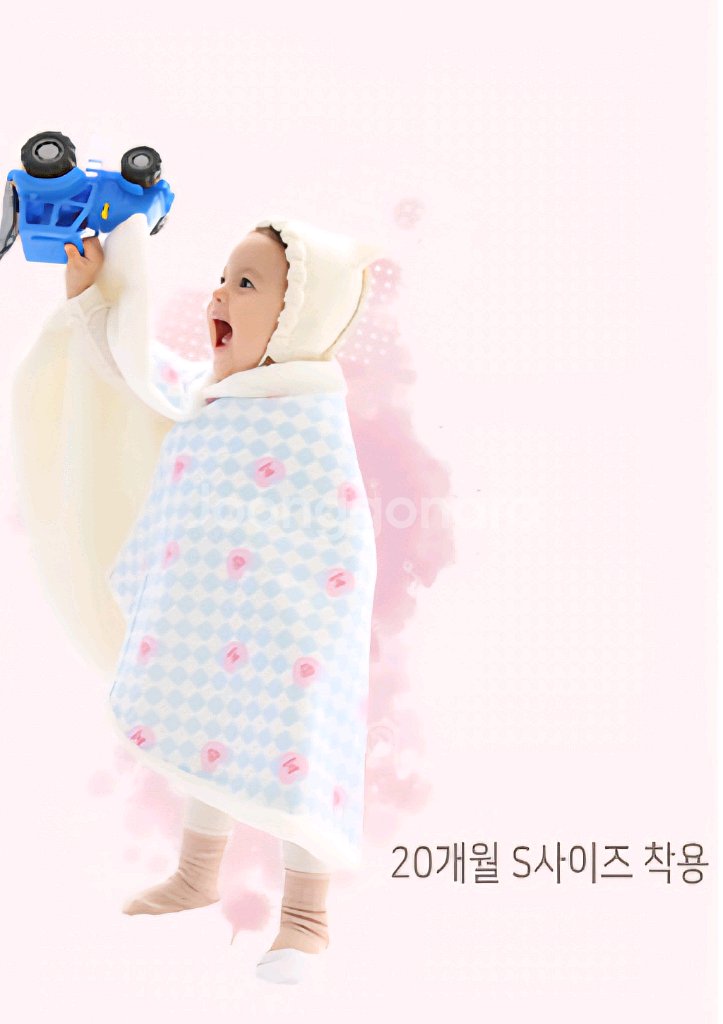 도도야 10mm 케이프 아기 겨울 극세사 보온 망토 모달 스카프빕세트--4