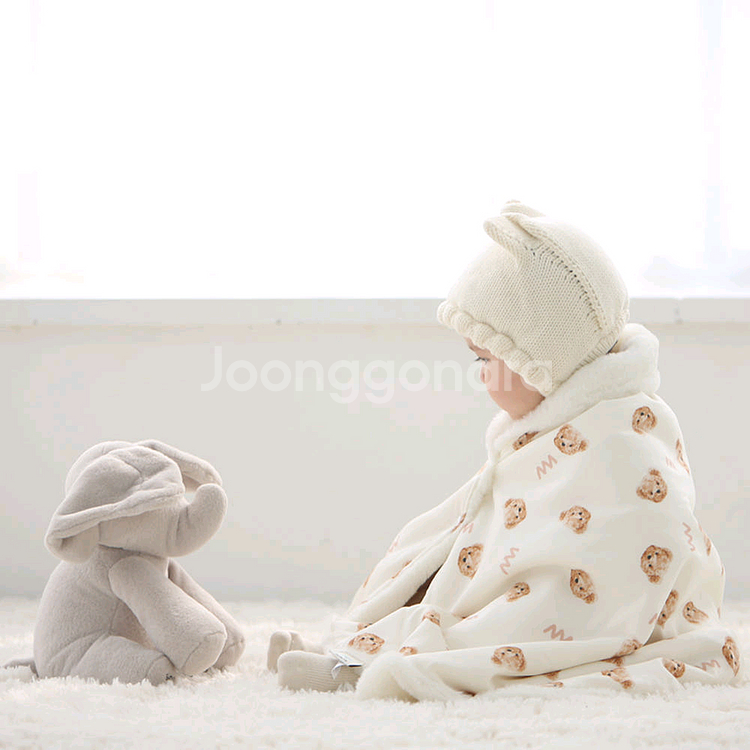 도도야 10mm 케이프 아기 겨울 극세사 보온 망토 모달 스카프빕세트--1