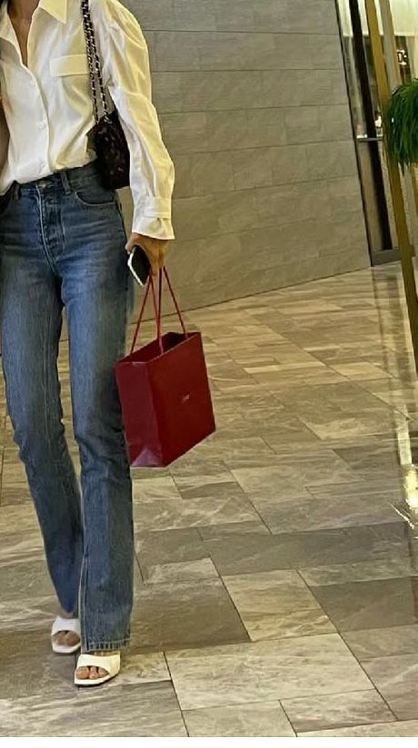 매니모어몽 슬릿 데님-S사이즈 이미지