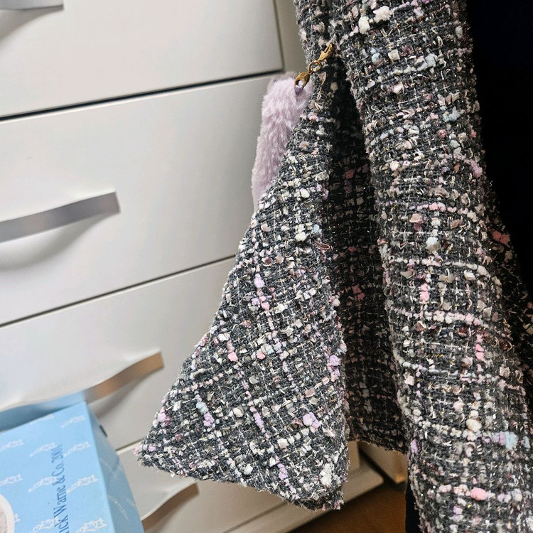 프렌치캣 145 프랜치캣 145 트위드 퍼 진주 가방 원피스--1