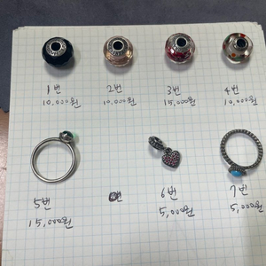 판도라 참&반지 등등