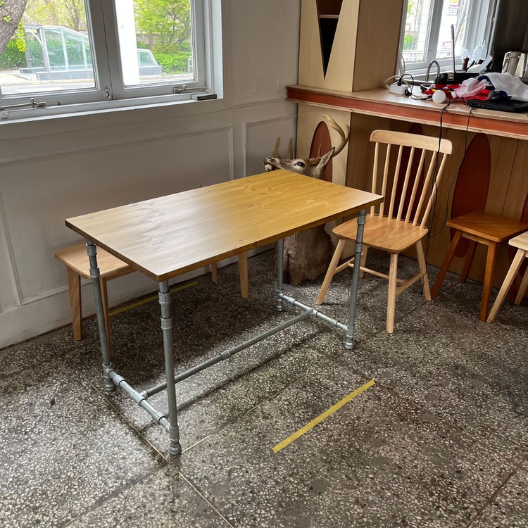 카페테이블 빈티지식탁 엔틱 모던 원목 라왕 가구 이미지