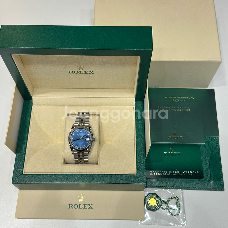 롤렉스 데이트저스트 청판 10P 36mm 126234g 2021년 국내 풀셋--5
