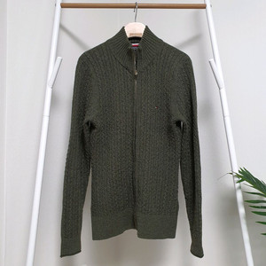 타미힐피거 케이블 집업 니트가디건