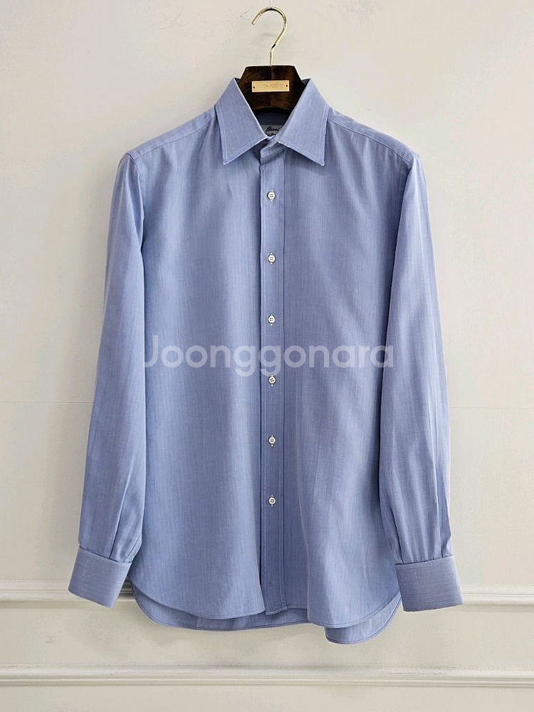 브리오니 헤링본 솔리드 셔츠--0