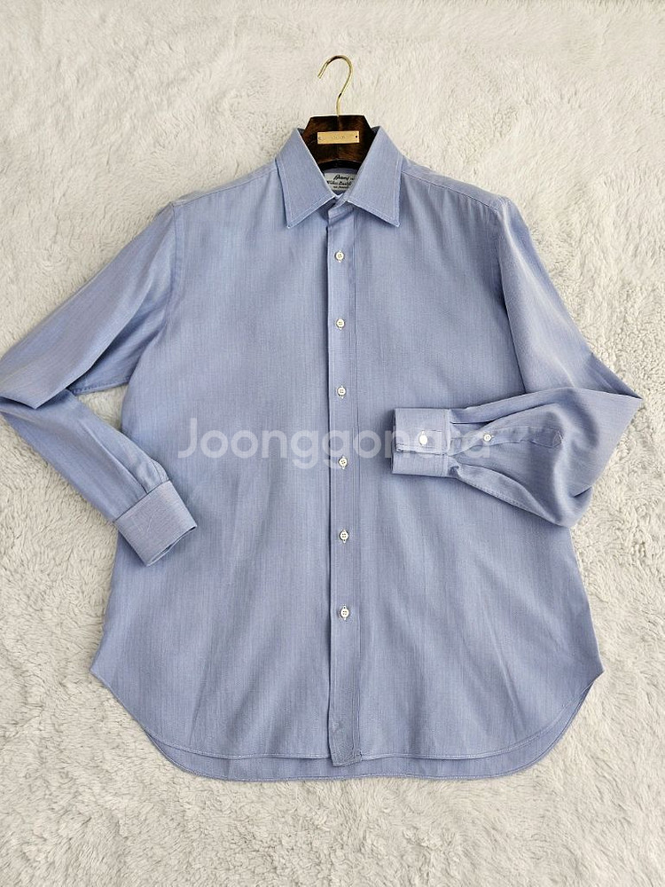 브리오니 헤링본 솔리드 셔츠--2