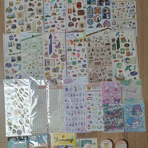 일본 스티커 세트 모음. 미도리 등 다꾸~