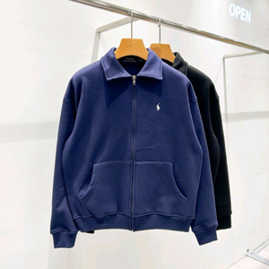 폴로 카라 기모 풀집업