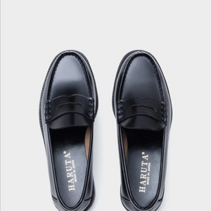 HARUTA 9064 하루타 남성용 소가죽 와이드 페니로퍼 블랙 255 새상품