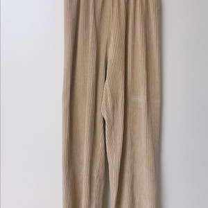 프리사이즈 밴딩 골지바지 베이지