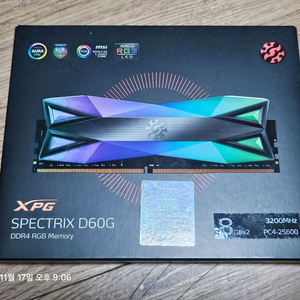 DDR4 16G(8*2개) SPECTRIX D60G 새제품
