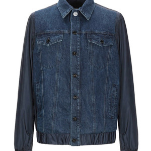 Diesel Black Gold Blue Denim and Nylon Jacket