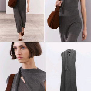 유튜버 최실장 추천 자라 스카프 매듭 니트 원피스