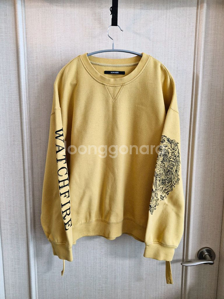 송지오옴므 자수 맨투맨 머스타드 50--0