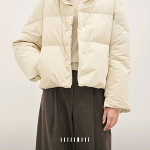더캐시미어 하이넥 구스 다운 패딩 크림 66. 한섬 타임 마인 미샤 랑방 시스템