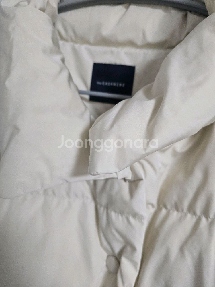 더캐시미어 하이넥 구스 다운 패딩 크림 66. 한섬 타임 마인 미샤 랑방 시스템--3