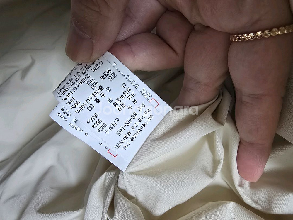 더캐시미어 하이넥 구스 다운 패딩 크림 66. 한섬 타임 마인 미샤 랑방 시스템--7