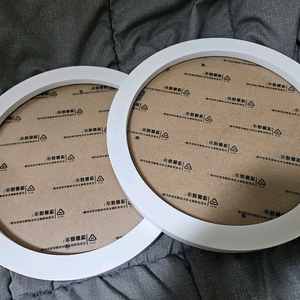 원형 액자 8인치 화이트 2개