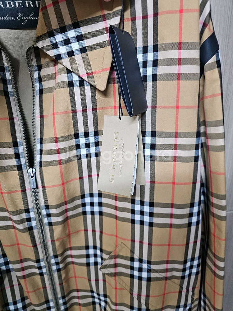 버버리 개버딘 해링턴 자켓 54사이즈 국내 110 노바 체크--6