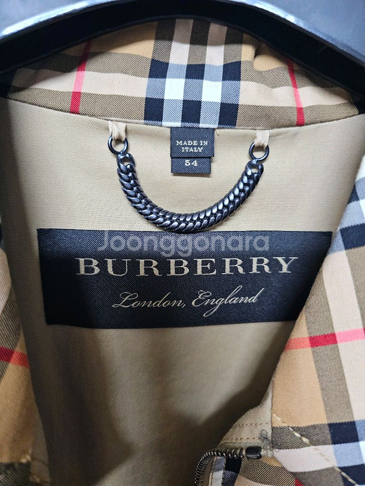버버리 개버딘 해링턴 자켓 54사이즈 국내 110 노바 체크--7