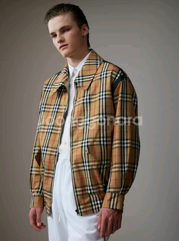 버버리 개버딘 해링턴 자켓 54사이즈 국내 110 노바 체크--9