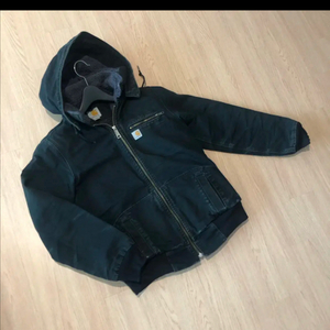 칼하트 여성 빈티지 워크 자켓 흑청 후드 힙걸 점퍼 코트