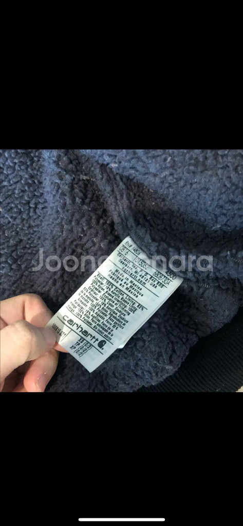 칼하트 여성 빈티지 워크 자켓 흑청 후드 힙걸 점퍼 코트--5