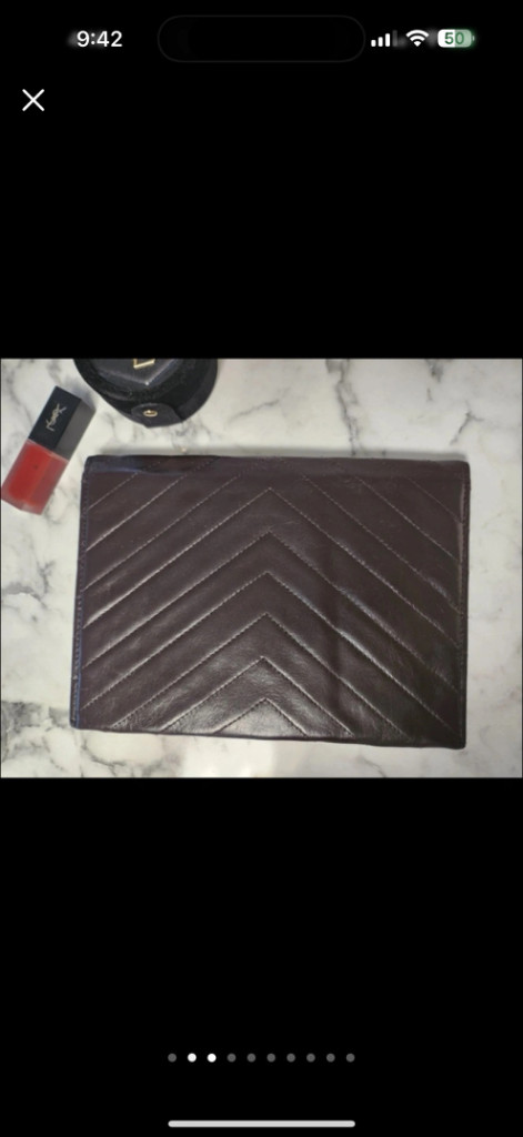 정품 입생로랑 클러치백--2